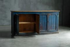 Blue Primitive Folk Art Dressoir France 19th Century - 3934207