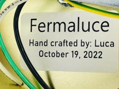 Blue Resin Brass Ceiling Light by Luca for Fermaluce Italy 2022 - 4723136