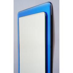 Blue Reverse Beveled Mirror Italy 1970s - 291501