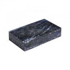 Blue Sodalite Stone Box Hinged Signed 800 Silver - 3791803