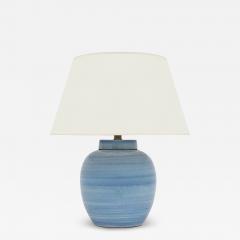 Blue Strie Stoneware Table Lamp - 4243305