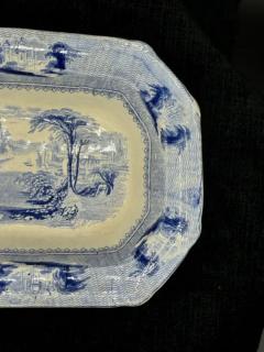 Blue White Dish Siam Pattern Ironstone Transferware - 3897742