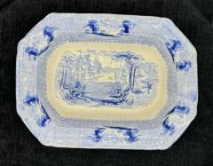 Blue White Dish Siam Pattern Ironstone Transferware - 3897778