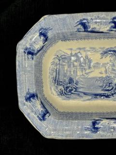 Blue White Dish Siam Pattern Ironstone Transferware - 3897792