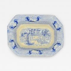 Blue White Dish Siam Pattern Ironstone Transferware - 3900734