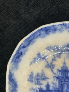 Blue White Dish Staffordshire Whampoa Pattern Transferware - 3897712