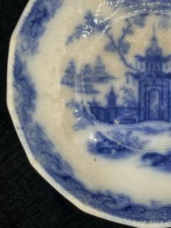 Blue White Dish Staffordshire Whampoa Pattern Transferware - 3897714