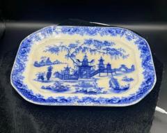 Blue White Platter Whampoa Pattern Transferware - 3897711