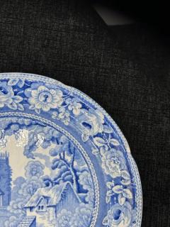 Blue White plate 8 5 Staffordshire Transferware - 3897726