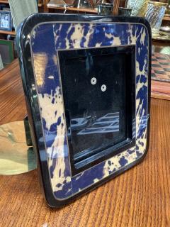 Blue and Cream Marbled Resin Photo Frame - 4372831