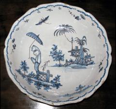 Blue and White Bowl with Chinoiserie Landscape - 308020