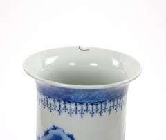 Blue and White Chinoiserie Decorated Porcelain Tableware Vase Chinese Late 19th - 4794782