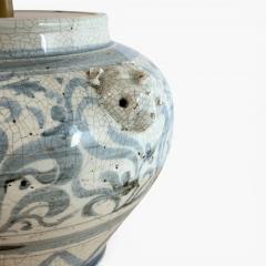 Blue and White Crackle Glazed Table Lamp - 4487428