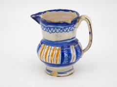 Blue and Yellow Striped Pitcher - 2184104