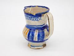 Blue and Yellow Striped Pitcher - 2184105
