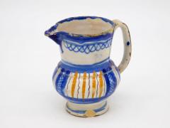 Blue and Yellow Striped Pitcher - 2184106