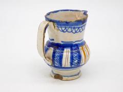 Blue and Yellow Striped Pitcher - 2184107