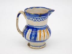 Blue and Yellow Striped Pitcher - 2184108