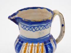 Blue and Yellow Striped Pitcher - 2184110