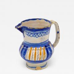 Blue and Yellow Striped Pitcher - 2185325