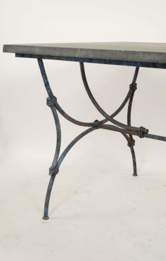 Bluestone Top Iron Garden Table - 3563030