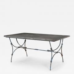 Bluestone Top Iron Garden Table - 3572168