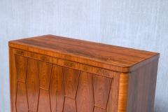 Bo Lindahl Exceptional Bo Lindahl Cabinet in Walnut and Rosewood Marquetry Sweden 1953 - 4083846