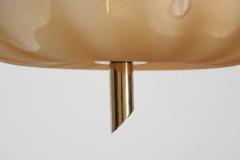 Bo Notini Amber Glass Hanging Lamp by Bo Notini for Gl ssner Co Sweden 1940s - 4717776
