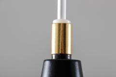 Bo R man Swedish Midcentury Pendant in Metal Brass and Opaline Glass by Bo R man ASEA - 849003