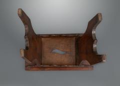 Boarded Elm 18th Century Stool of Trestle Design - 1131763