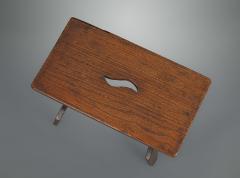 Boarded Elm 18th Century Stool of Trestle Design - 1131764