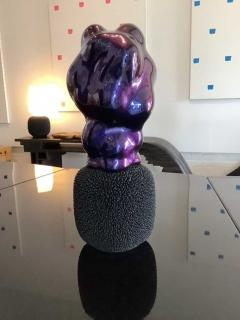 Bobby Silverman Black and Iridescent Blue Sculpture - 4221082