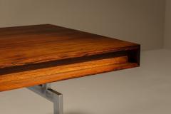Bodil Kjaer Bodil Kjaer Desk in Rosewood and Chrome Denmark 1960s - 4617915