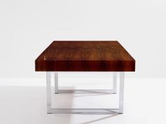 Bodil Kjaer Bodil Kjaer rosewood chrome desk with cabinets Denmark 1960s - 4104638