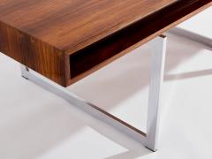 Bodil Kjaer Bodil Kjaer rosewood chrome desk with cabinets Denmark 1960s - 4104640