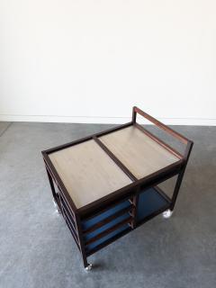 Bodil Kjaer Rosewood Serving Trolley by Bodil Kjaer for Pedersen Son - 4283490