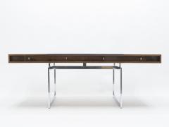 Bodil Kjaer Unique Bodil Kjaer Rosewood chrome desk E Pedersen S n Denmark 1960s - 1336165