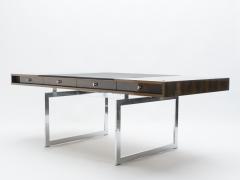Bodil Kjaer Unique Bodil Kjaer Rosewood chrome desk E Pedersen S n Denmark 1960s - 1336166