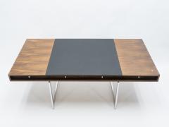 Bodil Kjaer Unique Bodil Kjaer Rosewood chrome desk E Pedersen S n Denmark 1960s - 1336169