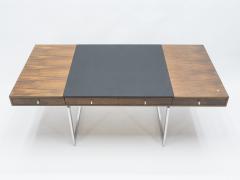 Bodil Kjaer Unique Bodil Kjaer Rosewood chrome desk E Pedersen S n Denmark 1960s - 1336173