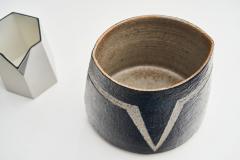 Bodil Manz Sculptural Porcelain Pitcher and Stoneware Vase by Bodil Manz Denmark - 1805076
