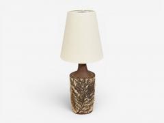 Bodil Marie Nielsen Table Lamp Brown Stoneware Denmark 1960s - 4615383