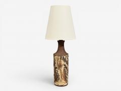 Bodil Marie Nielsen Table Lamp Brown Stoneware Denmark 1960s - 4615384