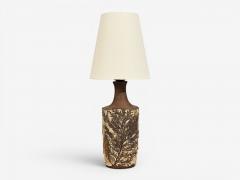 Bodil Marie Nielsen Table Lamp Brown Stoneware Denmark 1960s - 4615389