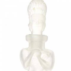 Bohemian Art Deco Frosted Glass Figural Perfume Bottle - 4195575