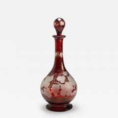 Bohemian Cranberry Glass Cruet - 3204727