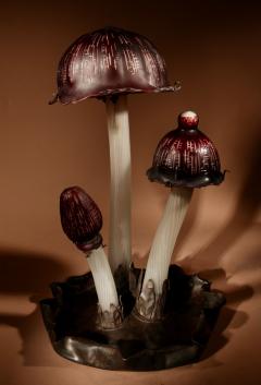 Bohemian Impressive Large Glass Mushroom Lamp circa 1960 80 - 3512079