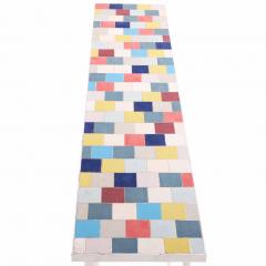 Bohemian Modern Ceramic Tile Sofa or Media Table Late 20th C  - 4641156