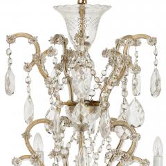 Bohemian facet cut glass Rococo style chandelier - 2167340