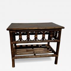 Boho Chic Bamboo Side Table - 4426783
